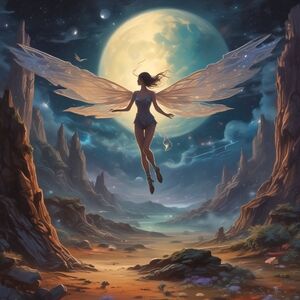 Mystical Moonlit Fairy Art Print